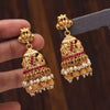 Rani Color Rajwadi Matte Gold Earrings (MGE247RNI)