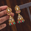 Rani & Green Color Matte Gold Earrings (MGE248RNIGRN)