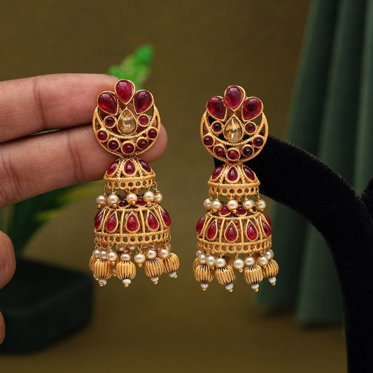 Rani Color Matte Gold Earrings (MGE263RNI)