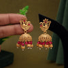 Rani Color Rajwadi Matte Gold Earrings (MGE265RNI)