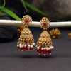 Rani Color Rajwadi Matte Gold Earrings (MGE267RNI)