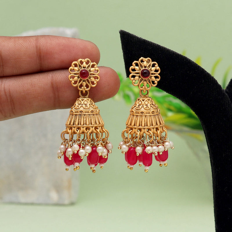 Rani Color Matte Gold Earrings (MGE267RNI)