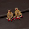 Rani Color Rajwadi Matte Gold Earrings (MGE268RNI)