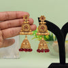 Maroon Color Matte Gold Earrings (MGE283MRN)
