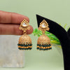 Green Color Matte Gold Earrings (MGE285GRN)