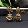 Rani & Green Color Matte Gold Earrings (MGE291RNIGRN)