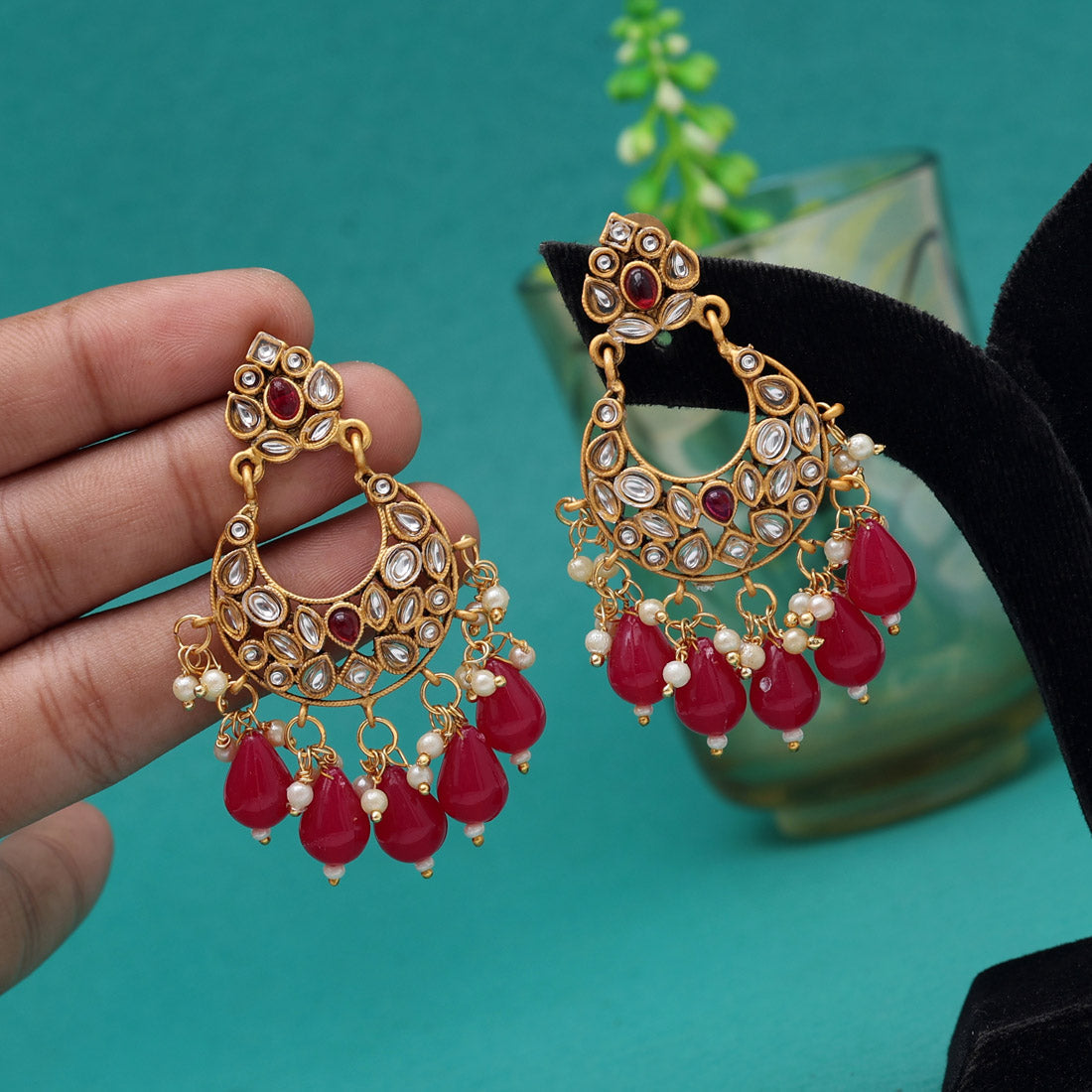 Rani Color Matte Gold Earrings (MGE292RNI)