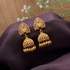 Green Color Matte Gold Earrings (MGE294GRN)