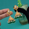 Green Color Matte Gold Earrings (MGE297GRN)