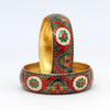 Red Color Meenakari Bangle Size: 2.10 (MKBR112RED-2.10)