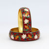 Red Color Meenakari Bangle Size: 2.10 (MKBR113RED-2.10)