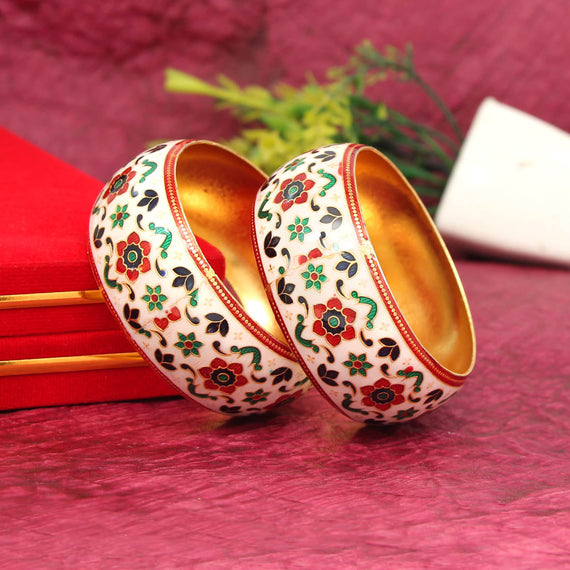 Buy Beautiful Multi Color Meenakari Bangle For Women/Girls Size: 2.10  (MKBR113) at Rs 251/pair in Jaipur