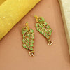 Pista Green Color Kundan Meenakari Earrings (MKE1198PGRN)