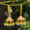 Yellow Color Meenakari Earrings (MKE1392YLW)