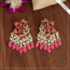Rani Color Meenakari Hand Painted Earrings (MKE1485RNI)