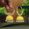 Yellow Color Meenakari Earrings (MKE1573YLW)