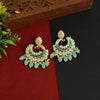 Rama Green Color Kundan Meenakari Earrings (MKE1578RGRN)