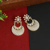 Grey Color Glass Stone Meenakari Earrings (MKE1579GRY)
