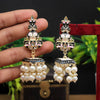 Black Color Hand Painted Meenakari Earrings (MKE1591BLK)