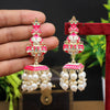 Rani Color Hand Painted Meenakari Earrings (MKE1591RNI)