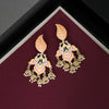 Peach Color Meenakari Earrings (MKE1594PCH)