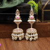 Grey Color Meenakari Earrings (MKE1595GRY)