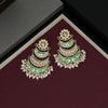 Parrot Green Color Meenakari Earrings (MKE1599PGRN)
