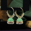 Rama Green Color Meenakari Earrings (MKE1600RGRN)
