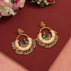 Peach Color Kundan Meenakari Earrings (MKE1604PCH)