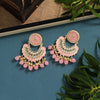 Pink Color Kundan Meenakari Earrings (MKE1609PNK)