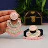 Pink Color Kundan Meenakari Earrings (MKE1609PNK)