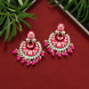 Rani Color Kundan Meenakari Earrings (MKE1612RNI)