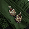 Maroon Color Kundan Meenakari Earrings (MKE1614MRN)
