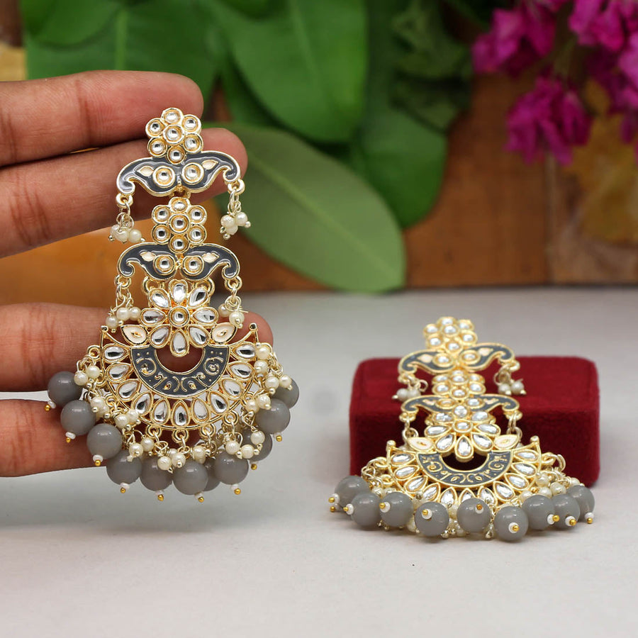 Kundan Big Jhumka Style Earrings Jewelry Set Pearls - Etsy | Indian bridal  jewelry sets, Indian earrings, Bridal jewelry collection