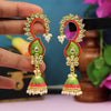 Rani Color Kundan Meenakari Earrings (MKE1639RNI)