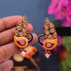 Maroon Color Kundan Meenakari Earrings (MKE1645MRN)