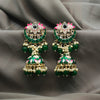 Green Color Meenakari Earrings (MKE1664GRN)