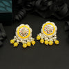 Yellow Color Meenakari Earrings (MKE1667YLW)