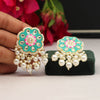 Rama Green Color Meenakari Earrings (MKE1668RGRN)