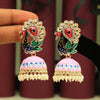 Pink Color Meenakari Earrings (MKE1673PNK)