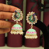 Rama Green Color Meenakari Earrings (MKE1675RGRN)