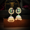 Rama Green Color Meenakari Earrings (MKE1675RGRN)