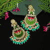Mehendi Green Color Meenakari Earrings (MKE1684MGRN)