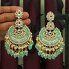 Rama Green Color Meenakari Earrings (MKE1695RGRN)