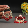 Red Color Kundan Meenakari Earrings (MKE1698RED)