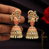 Orange Color Meenakari Earrings (MKE1709ORG)