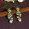 Green Color Meenakari Earrings (MKE1710GRN)