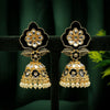 Black Color Meenakari Earrings (MKE1712BLK)