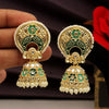 Green Color Meenakari Earrings (MKE1713GRN)