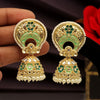 Parrot Green Color Meenakari Earrings (MKE1713PGRN)